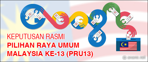 keputusan rasmi pru13 malaysia