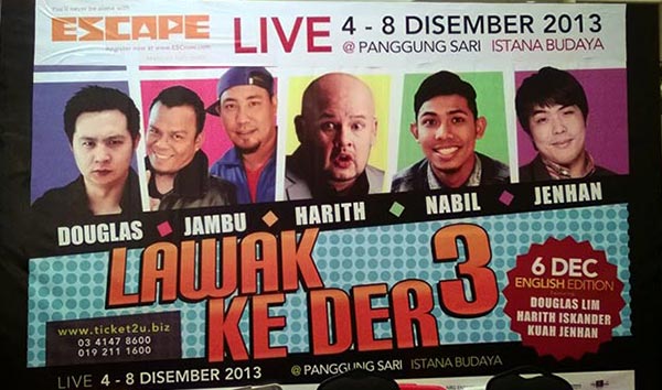 lawak ke der 3 istana budaya1 Lawak Ke Der 3 lakonan Nabil, Harith Iskander, Jambu dan Douglas Lim