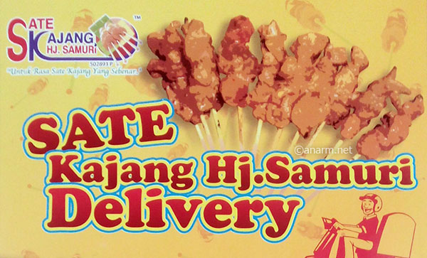 Servis hantar Sate Kajang sampai rumah