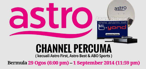 astro siaran channel percuma Astro bagi siaran channel percuma