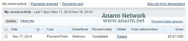 Bukti bayaran komisen Mobicow