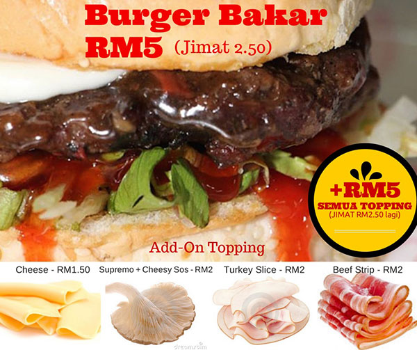 Burger Bakar Abang Burn RM5 Burger Bakar Abang Burn RM5