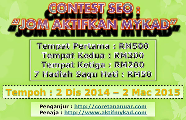 Jom Aktifkan Mykad - Contest SEO Jom Aktifkan Mykad - Contest SEO