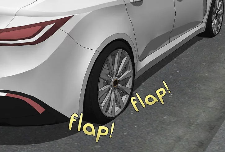 Bunyi tayar kereta pecah