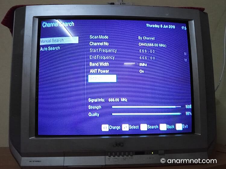 Manual scan cari siaran MYTV