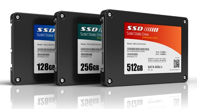 Kapasiti ruang storan SSD