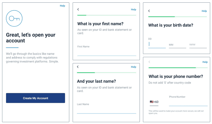 Maklumat akaun Wahed Invest Maklumat akaun Wahed Invest