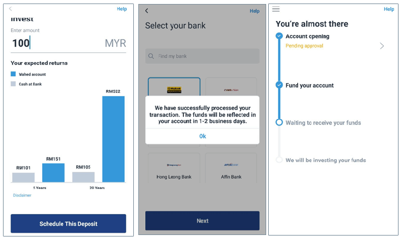 Masukkan duit pelaburan Wahed Invest Masukkan duit pelaburan Wahed Invest