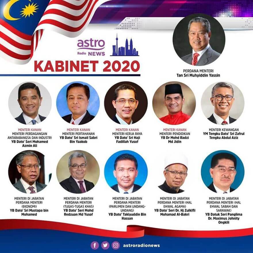 Menteri Kabinet Malaysia 2020