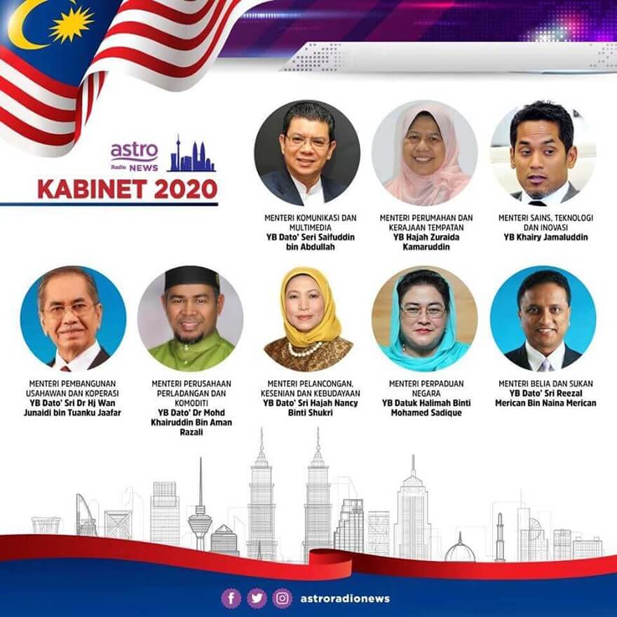 Menteri Kabinet Malaysia 2020