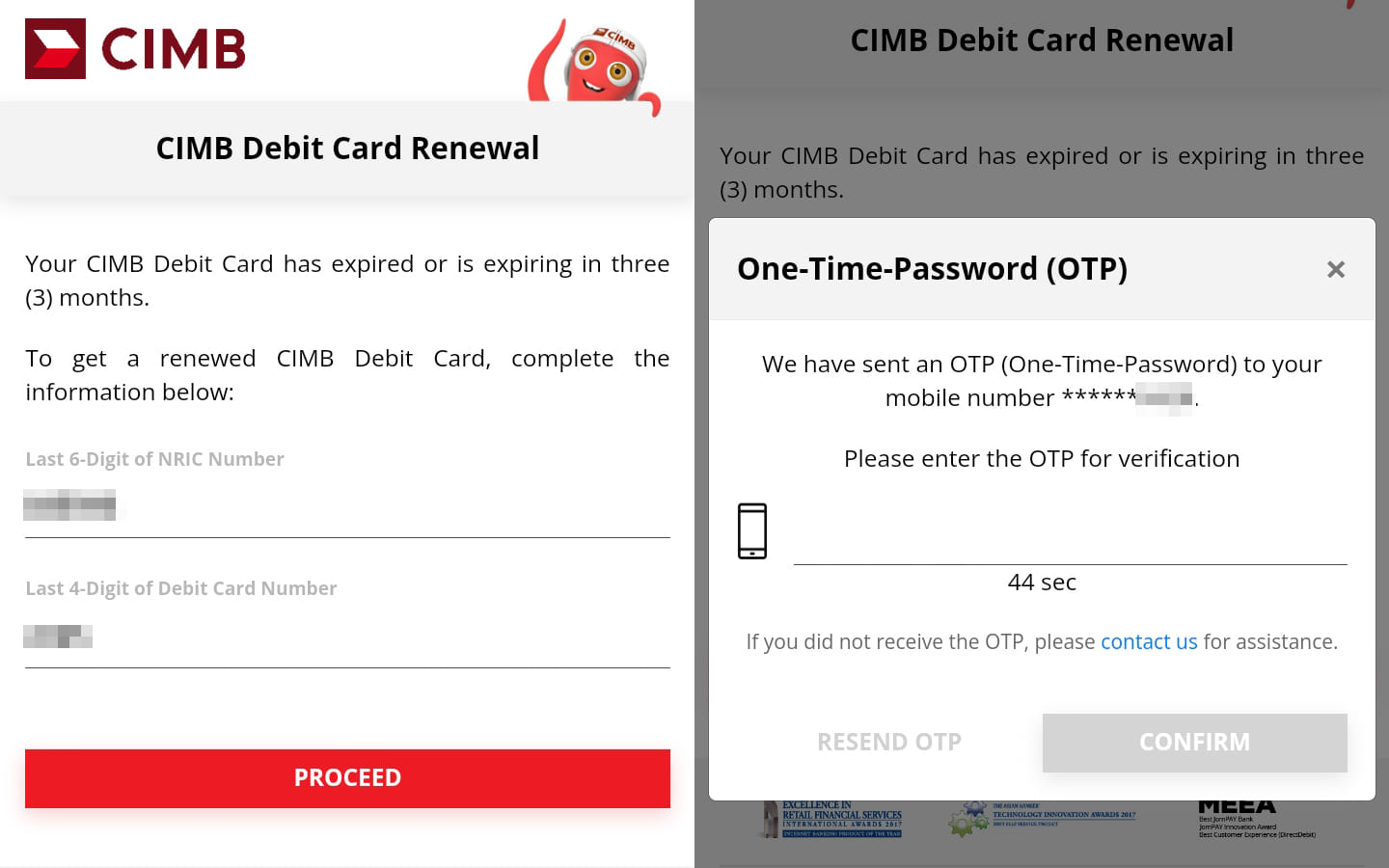 Cara renew kad debit CIMB secara online