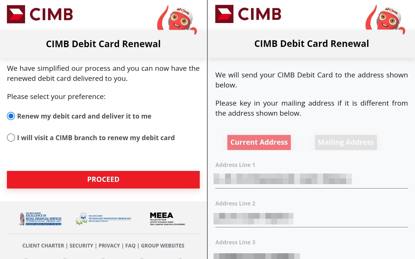 Cara renew kad debit CIMB secara online