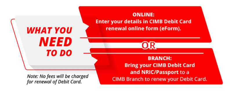 Cara renew kad debit CIMB