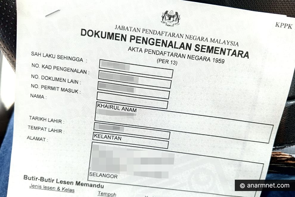 IC Dokumen Pengenalan Sementara IC Dokumen Pengenalan Sementara