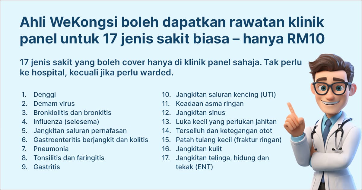 Rawatan pesakit luar klinik panel WeKongsi Rawatan pesakit luar klinik panel WeKongsi