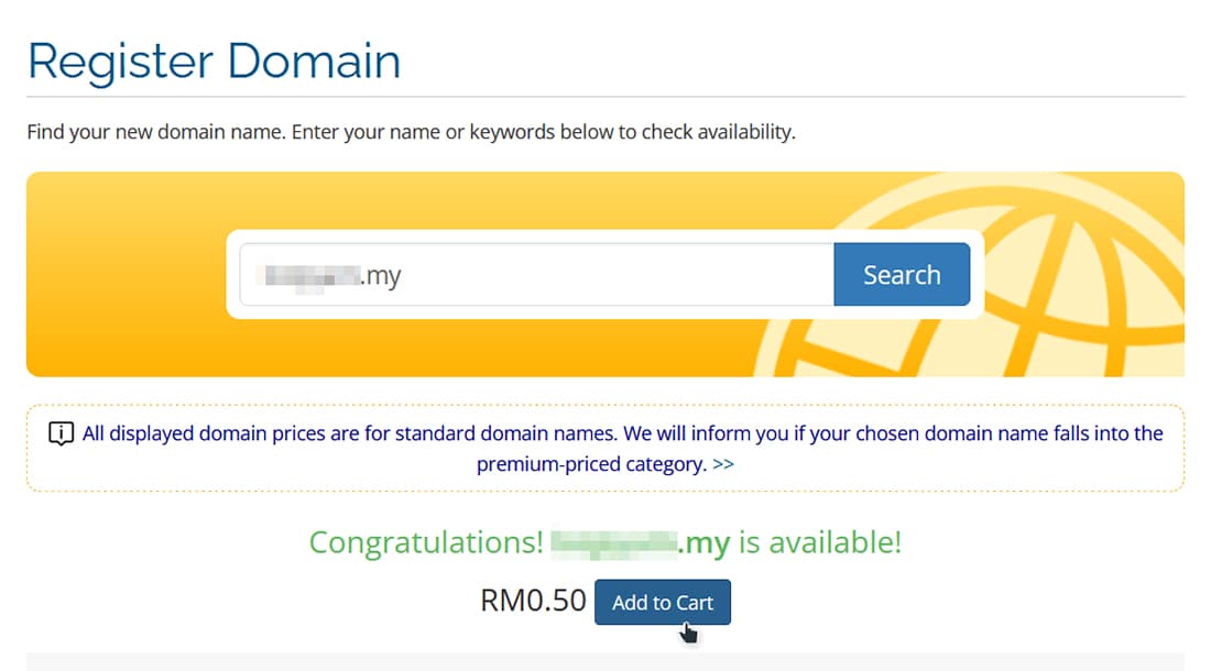 Daftar domain .MY harga 50 sen Daftar domain .MY harga 50 sen